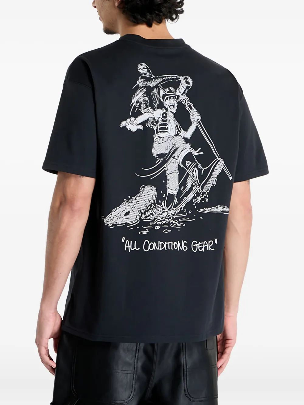Футболка Dri-fit с графичным принтом Nike, черный — фото 4