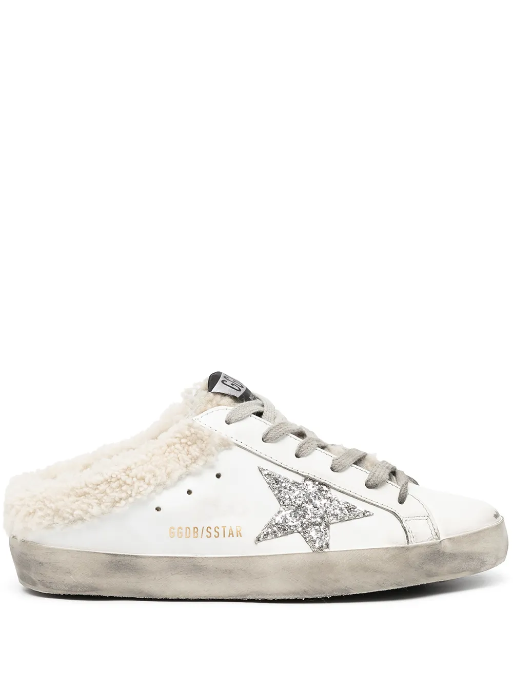 Кеды Super-Star Sabot с подкладкой из овчины GOLDEN GOOSE, белый