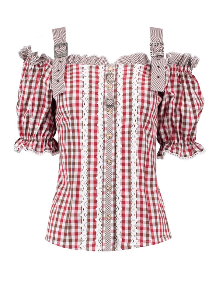 

Традиционная блузка Кидари темно-коричневого цвета OS-Trachten