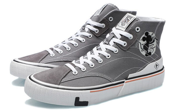Кроссовки x Микки Маус парусиновые высокие туфли Li-Ning, серый — фото 4