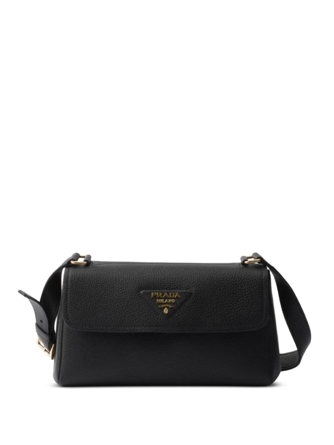 

Маленькая кожаная сумка через плечо Prada, черный