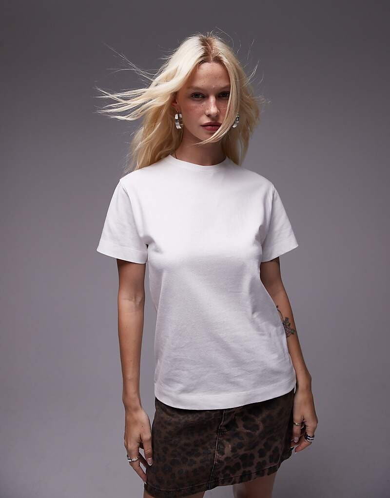 

Topshop – Белая футболка узкого кроя =