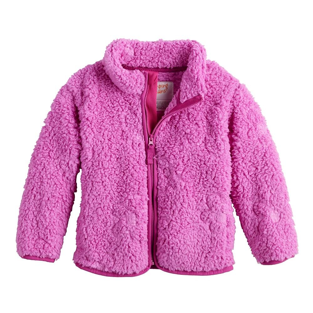 

Флисовая куртка из шерпы с принтом Jumping Beans для маленьких девочек, цвет Purple Floral