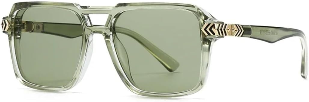 

Солнцезащитные очки для мужчин и женщин - защита UV400 - двойные перемычки, большая оправа, градиентные линзы, для занятий спортом на открытом воздухе и вождения LXLHWN, Tyj516-5