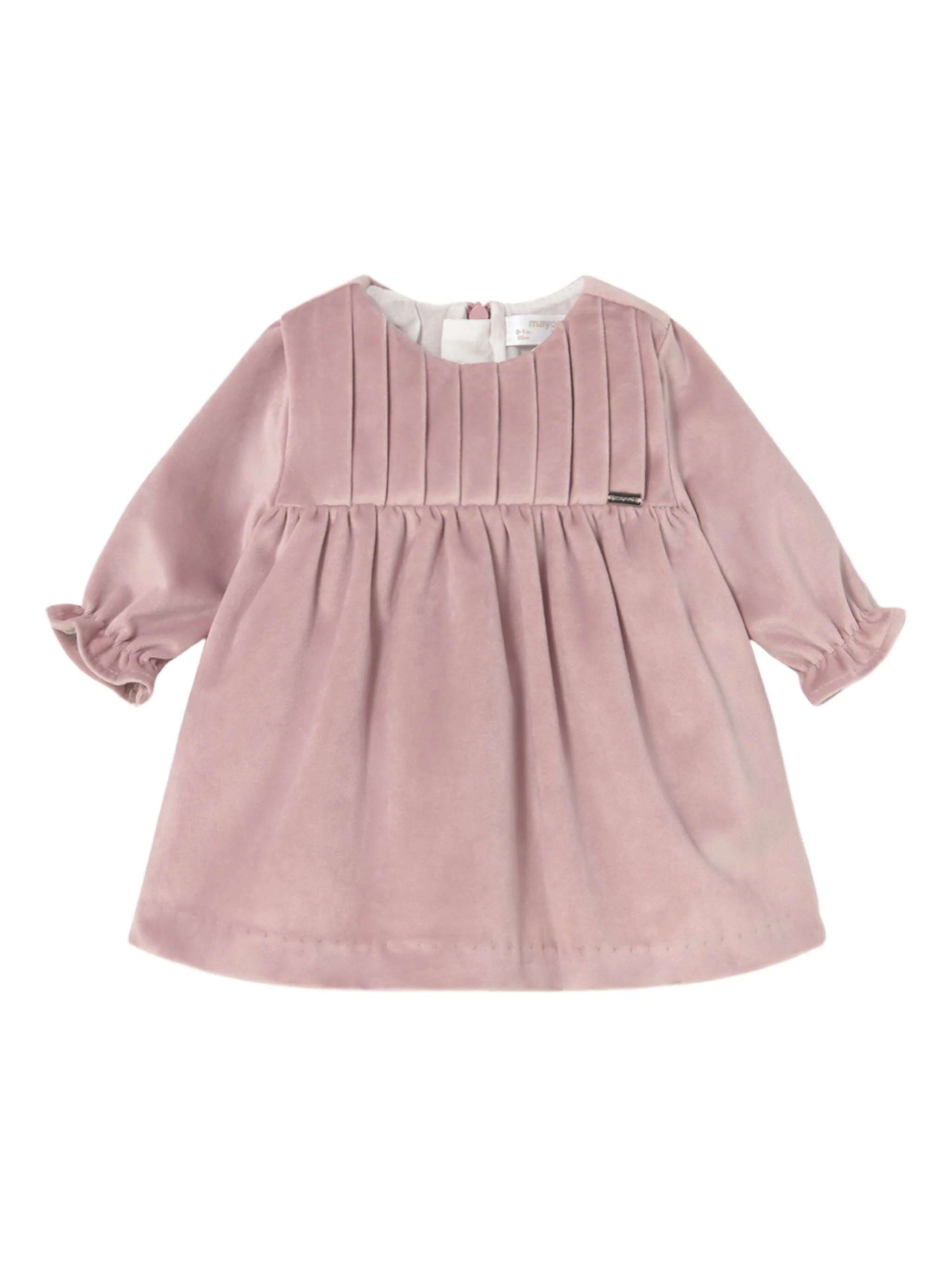 

Бархатное платье с оборками Mayoral, розовый