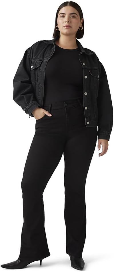 Женские джинсы Levi's 726 с высокой талией и клешем (также доступны в размере Plus), Soft Black — фото 4