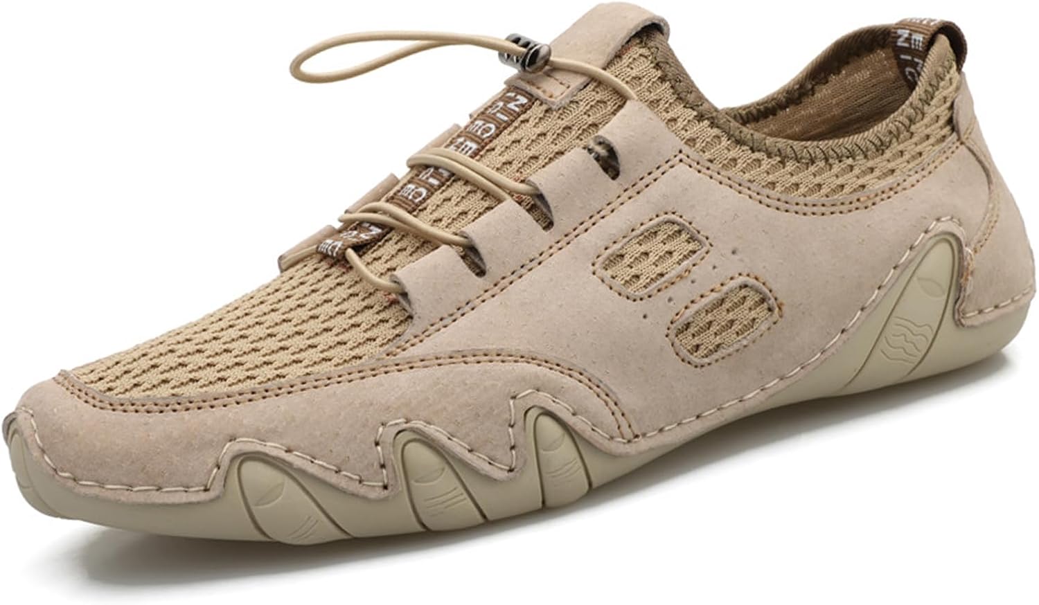 

Мужские дышащие кроссовки на платформе из сетки, модные, с регулируемой шнуровкой, для бега, удобные, с мягкой нескользящей подошвой, повседневные обувь для прогулок Bnwelk, коричневый