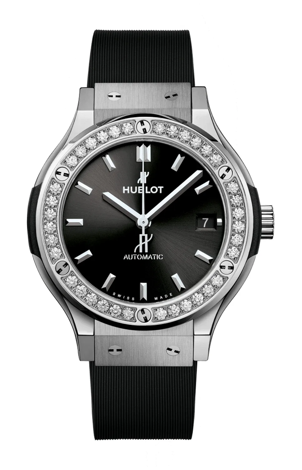 Классик Фьюжн Титановые Бриллианты - 565.NX.1470.RX.1204 HUBLOT, черный