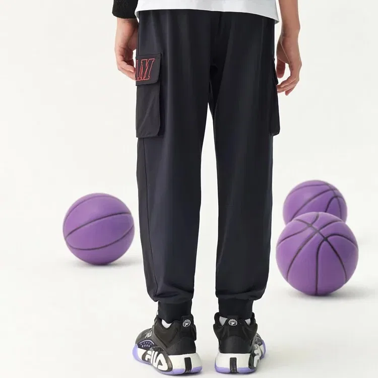 Спортивные штаны FILA KIDS для подростков черные — фото 4