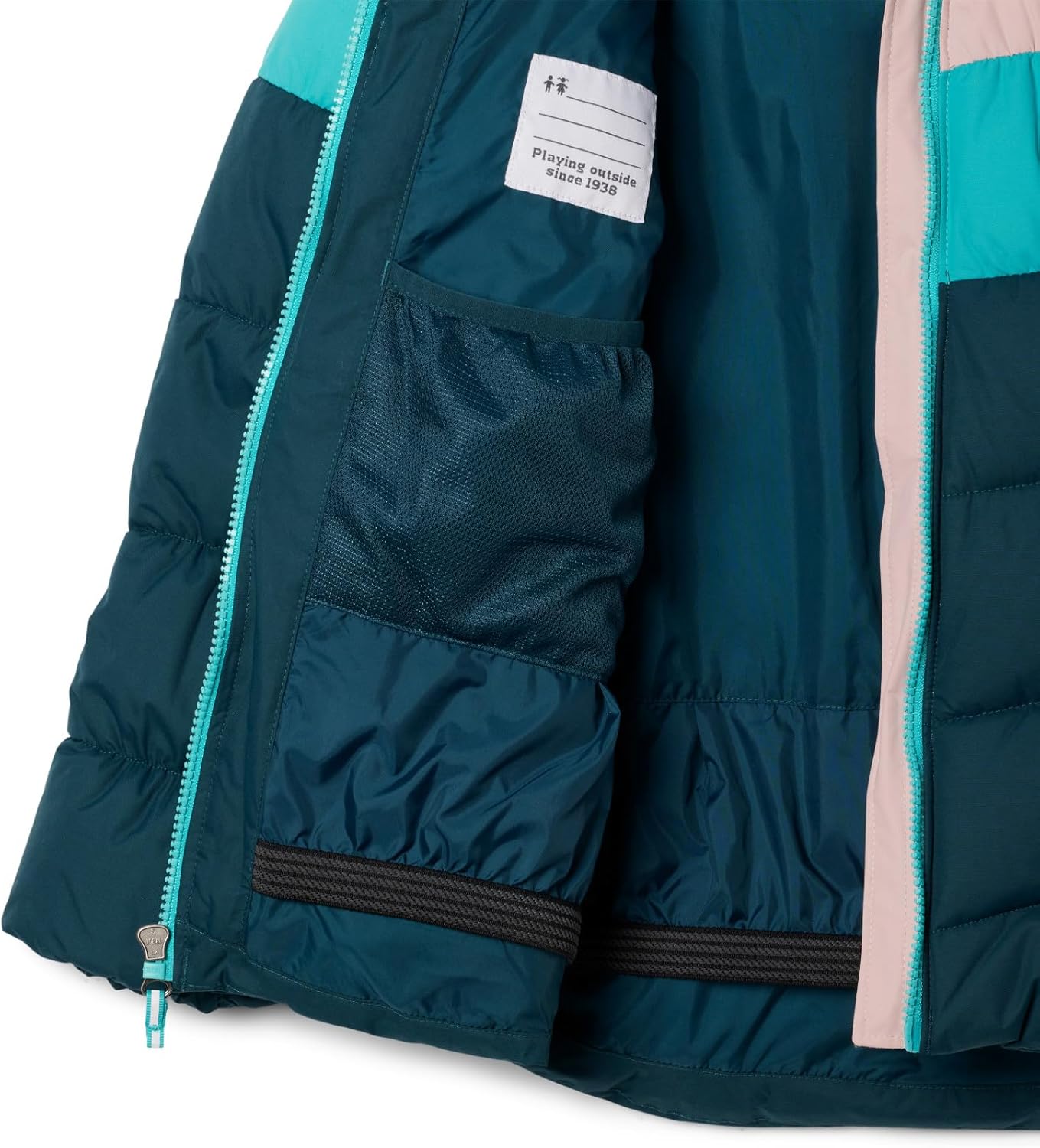 Columbia детская куртка Arctic Blast II, Night Wave, Bright Aqua, Dusty Pink — фото 3