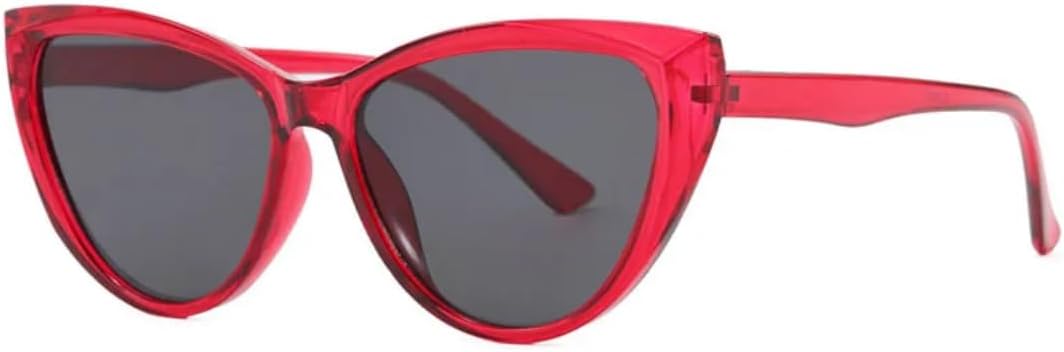 

Ретро-солнцезащитные очки «кошачий глаз» класса люкс для женщин, модные солнцезащитные очки для мужчин, для вождения, путешествий, рыбалки, унисекс, с защитой от УФ-излучения UV400 VVTWSSW, Red Gray