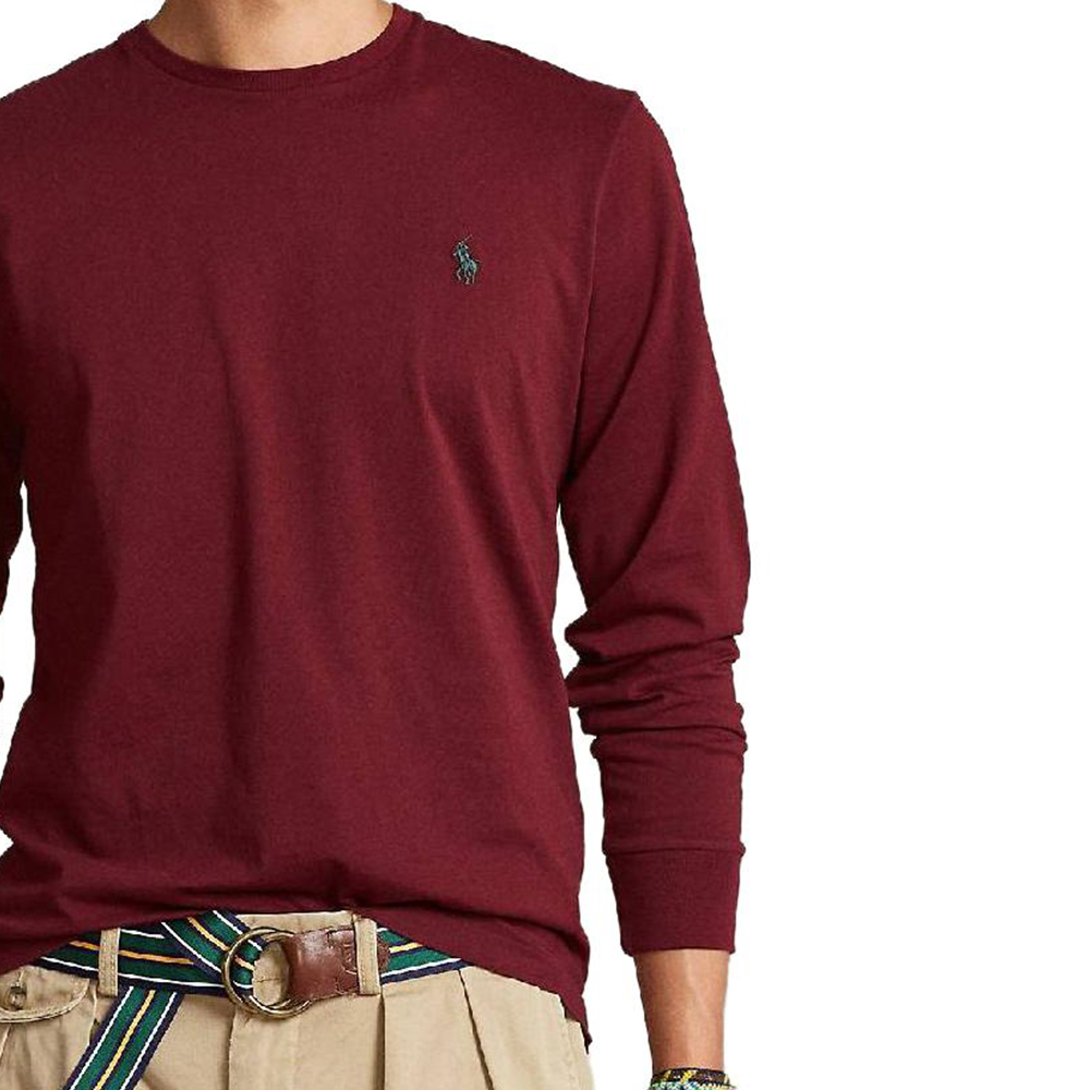 Лонгслив Polo Ralph Lauren Jersey, красный — фото 3