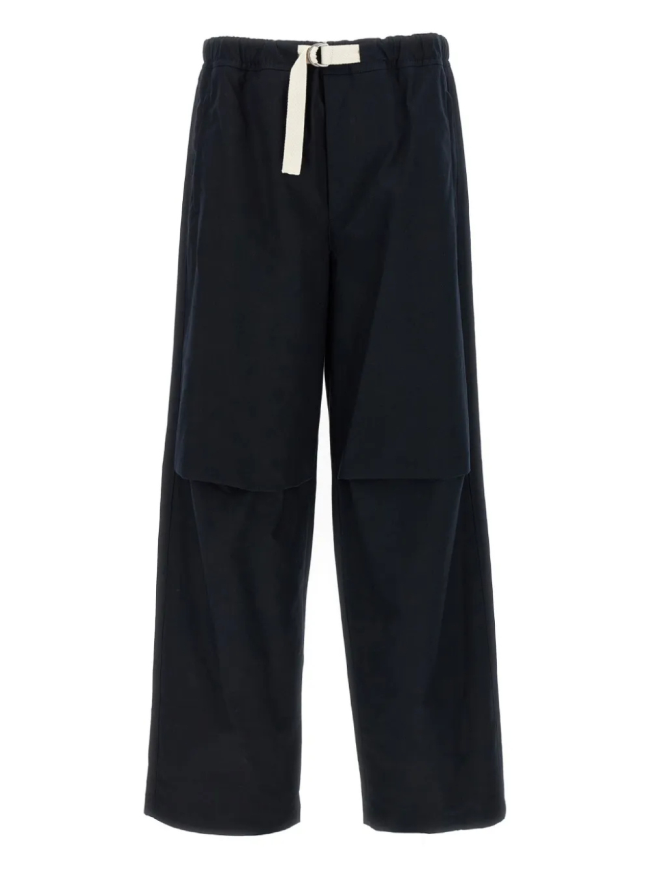 

268 брюки прямого кроя с поясом Jil Sander, синий