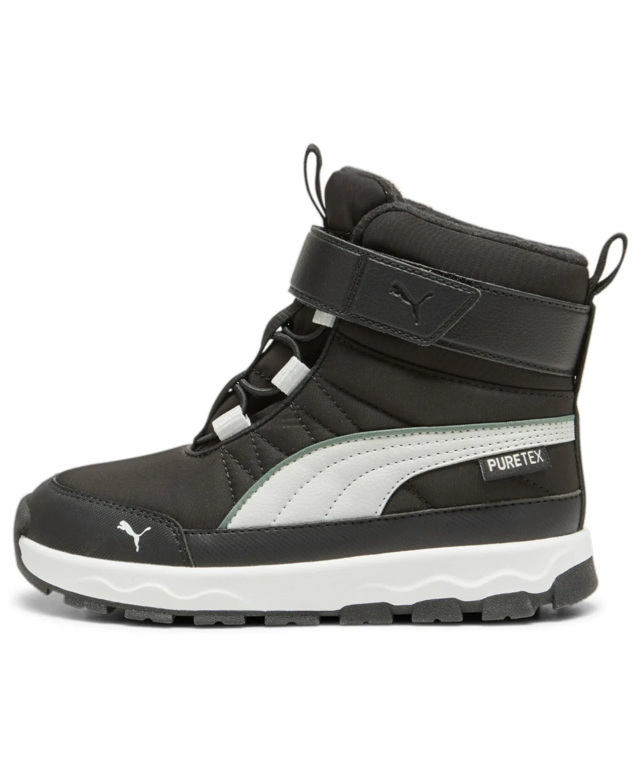Ботинки детские Puma Evolve Puretex, 17-21 см, чёрный-серый