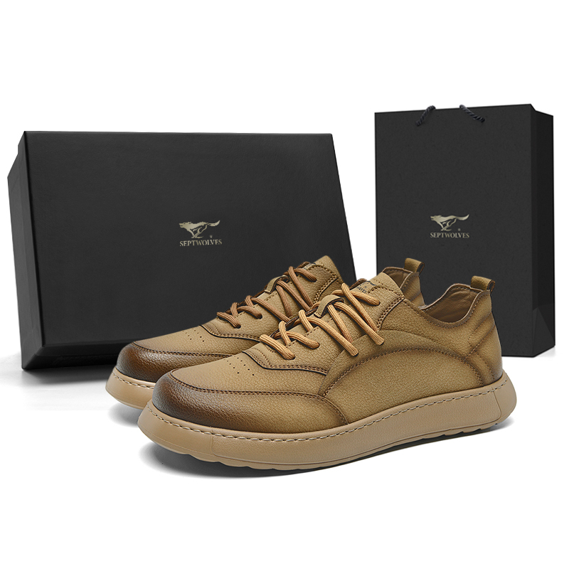 

SEPTWOLVES Низкие повседневные туфли мужские желтые, цвет Yellow (Standard Leather Shoe Size)