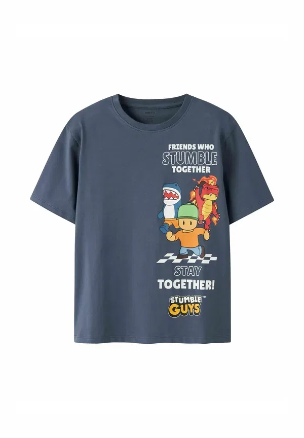 Футболка Name It stumble guys print t-shirt, цвет винтажный индиго