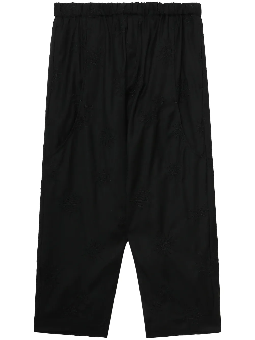 

Укороченные брюки с низким шаговым швом Black Comme Des Garçons, черный