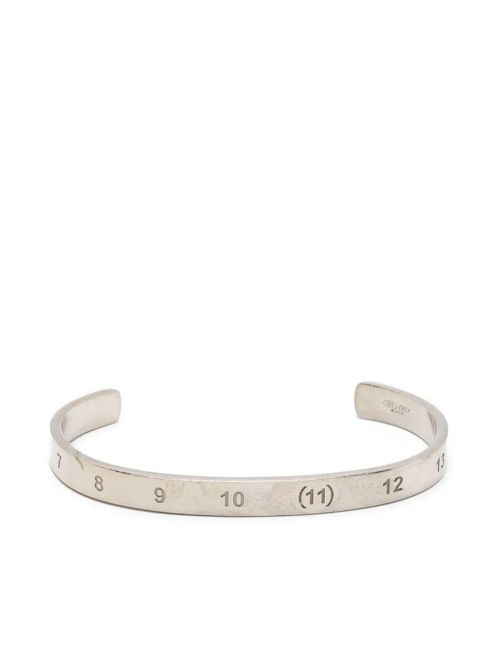 

Браслет-кафф Numerical с гравировкой MAISON MARGIELA, серебяный