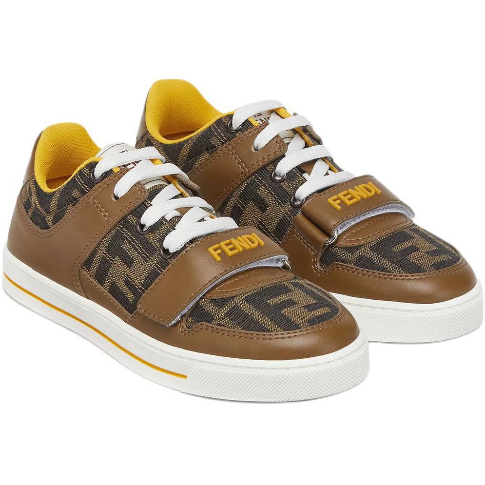 ROMA Low top детские скейтбординг кроссовки brown kids' FENDI — фото 3