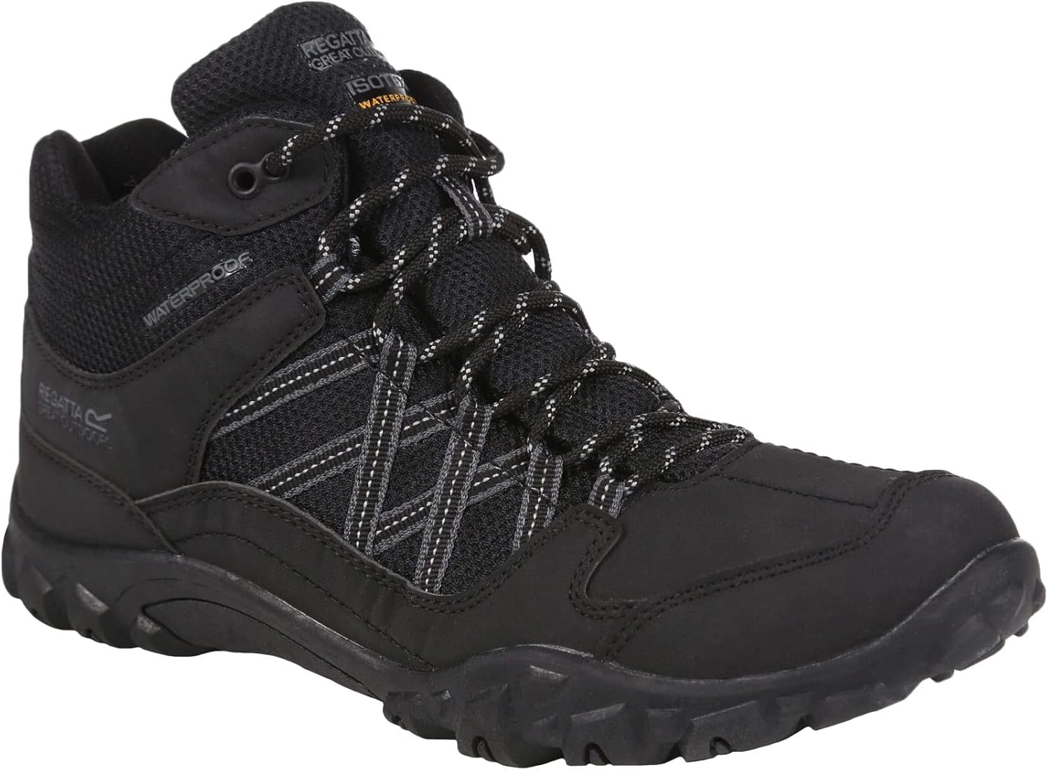 

Мужские походные ботинки Regatta Edgepoint Hydropel среднего верха для ходьбы Низкий подъем, черный