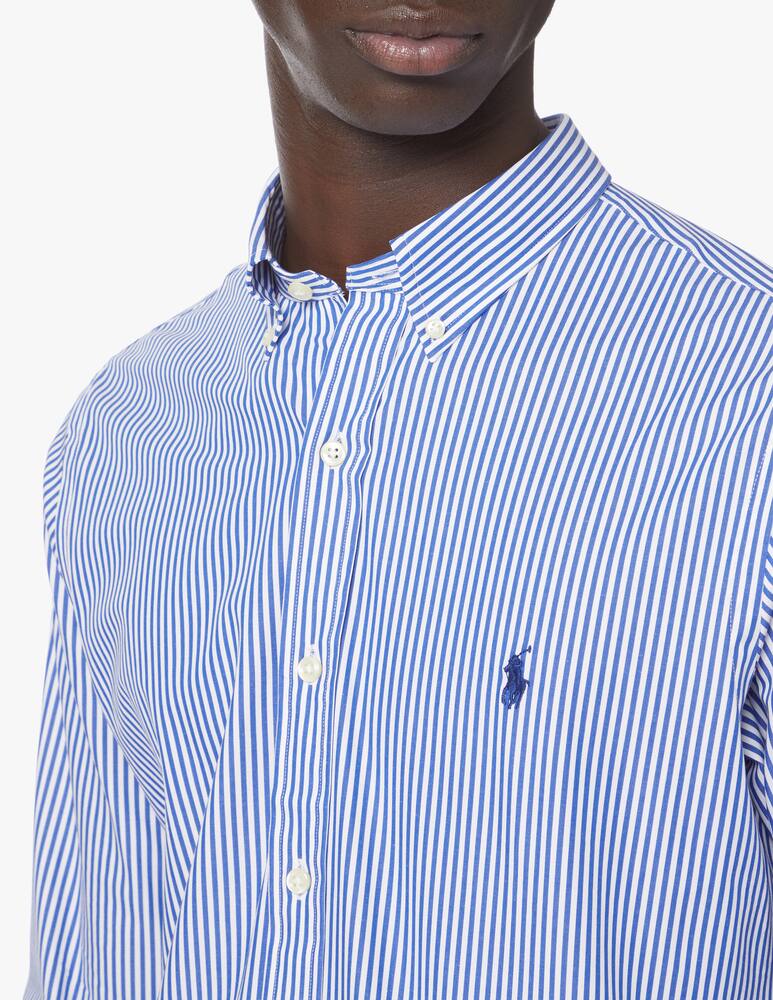 Спортивная рубашка из бистряка Polo Ralph Lauren, цвет Blue/White Bengal Stripe — фото 4