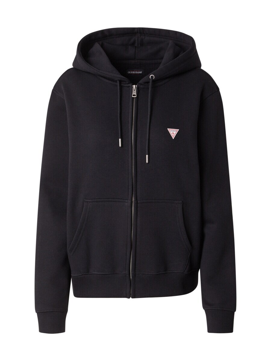 

Толстовка с капюшоном на молнии GUESS JEANS Zip-Up Hoodie, черный