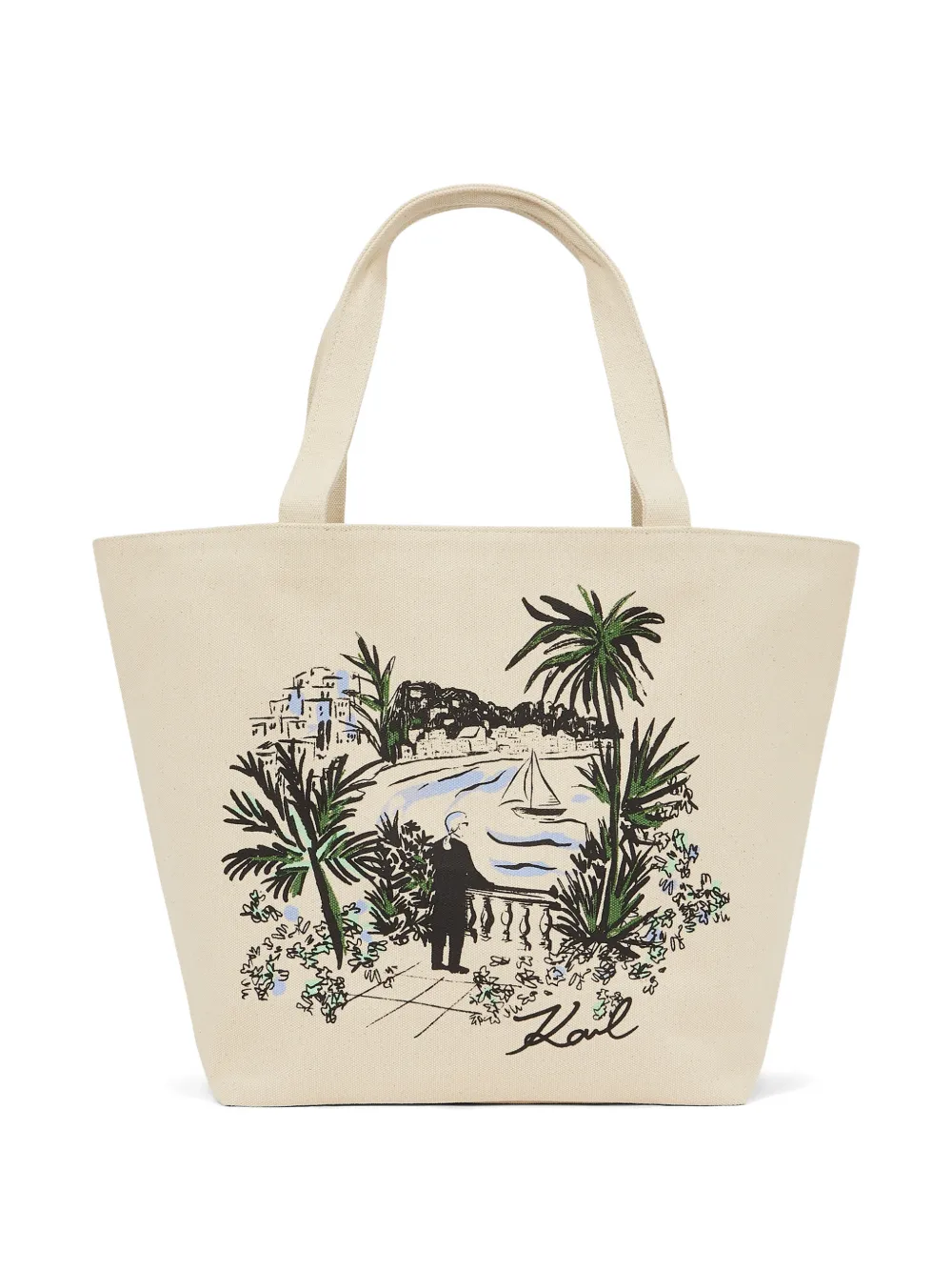 

Двусторонняя сумка-тоут K/Essential Karl Lagerfeld, бежевый