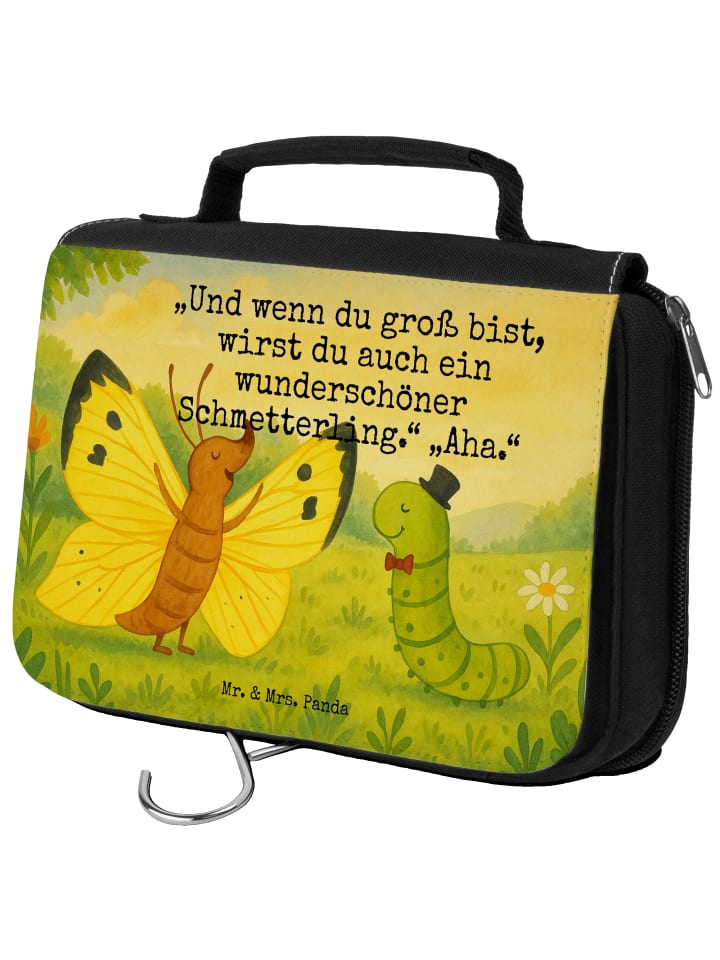 

Mr. & Mrs. Panda Косметичка с изображением гусеницы и бабочки и надписью белого цвета