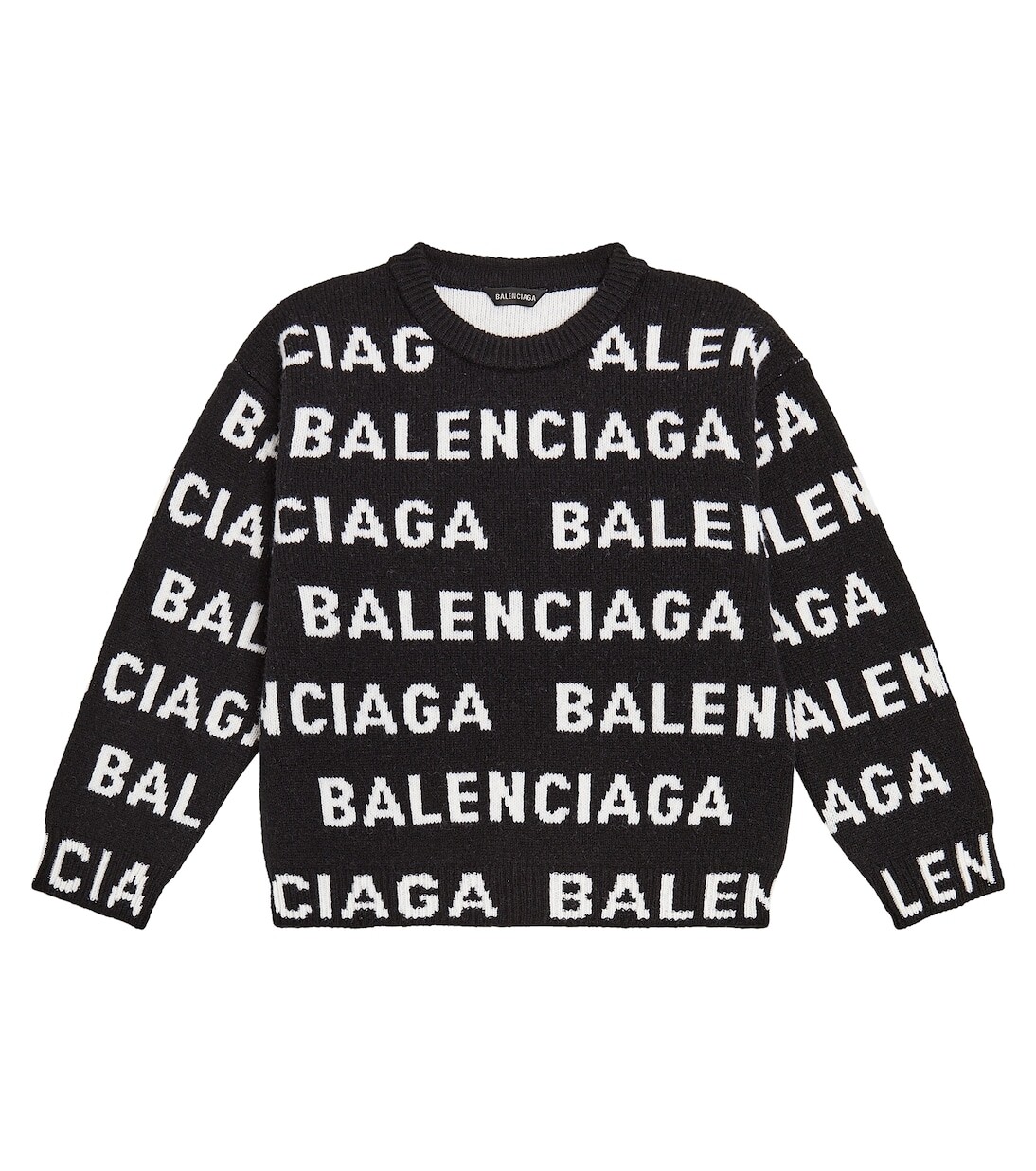 

Шерстяной свитер Balenciaga Kids, черный