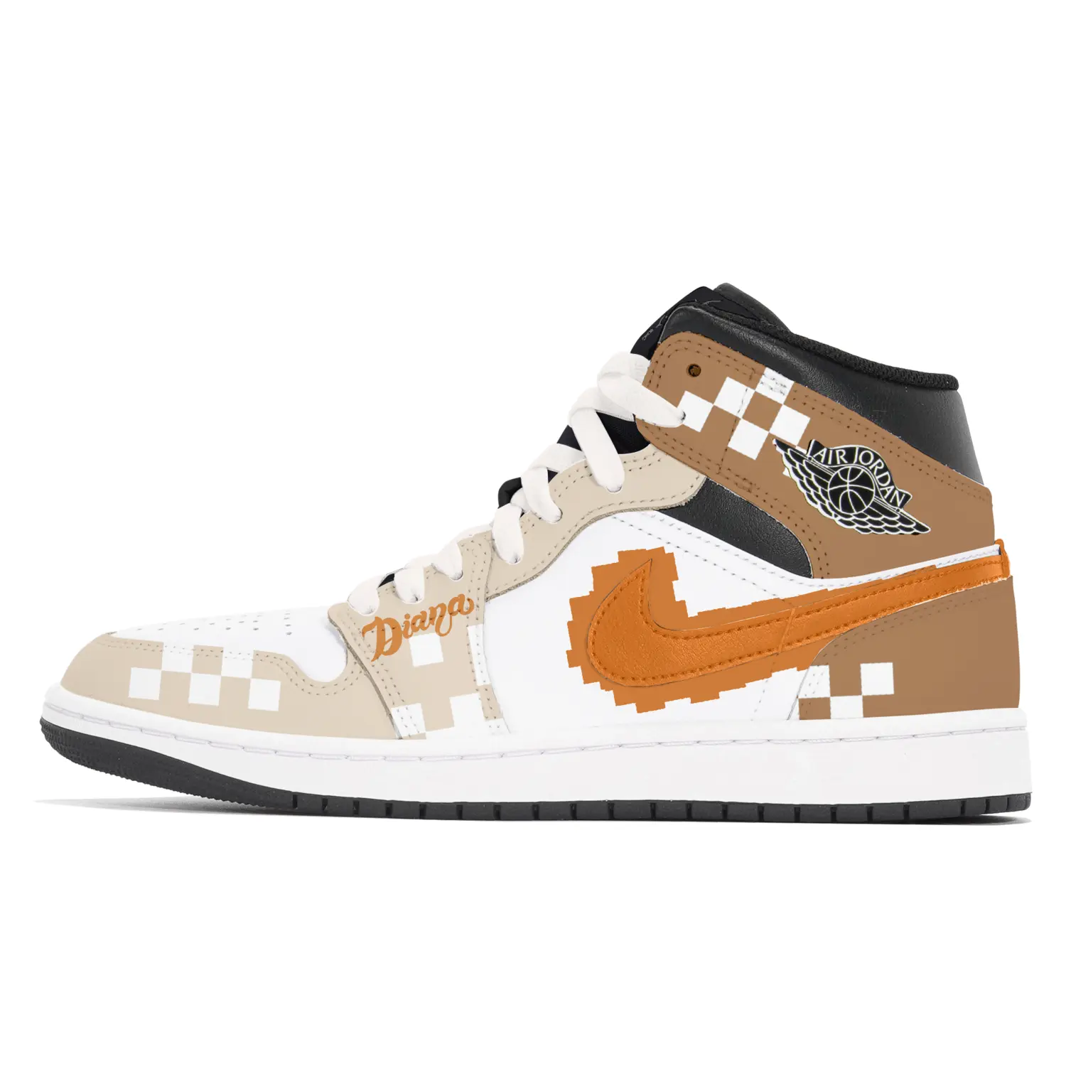 

Jordan Кроссовки баскетбольные Air 1 Dusty Orange Mid Top мужские, устойчивые к истиранию, винтажные, оранжевые