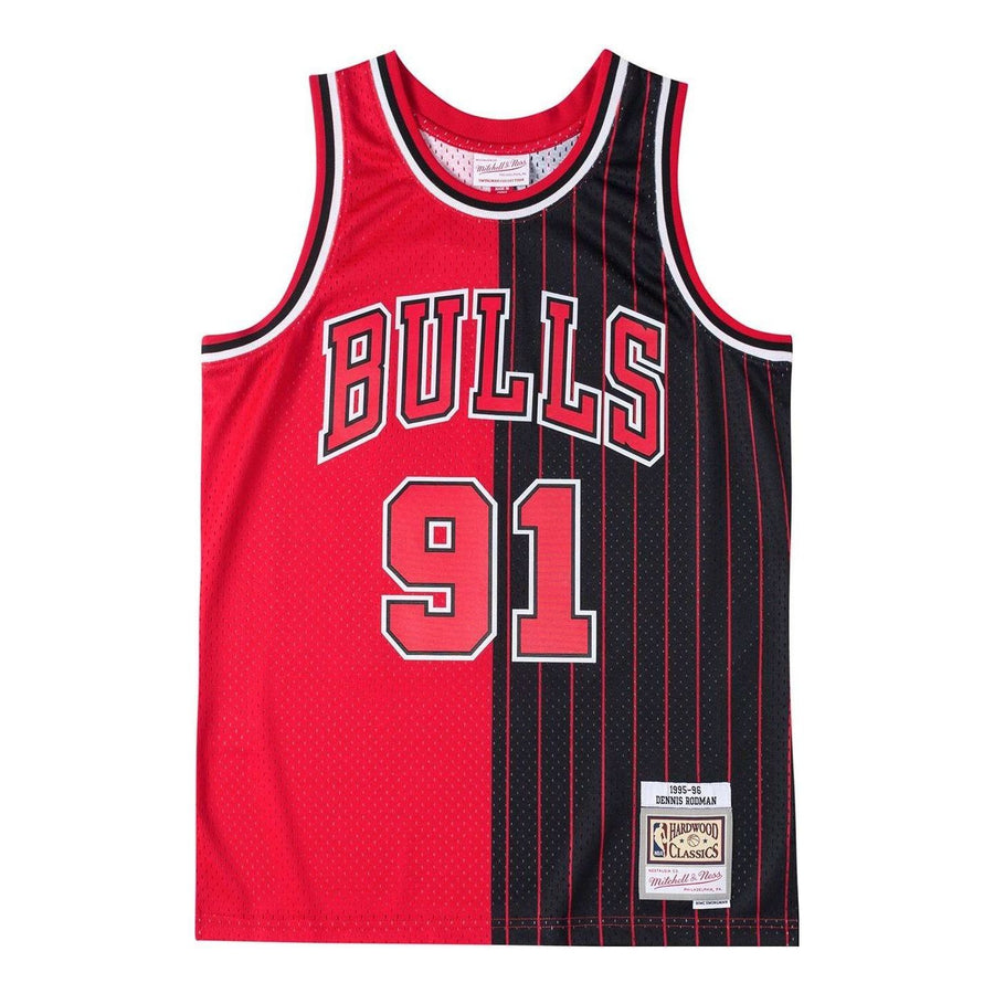 

Джерси Mitchell & Ness x NBA Chicago Bulls Classics 1995-96 Split Swingman Jersey 'Dennis Rodman 91', красный