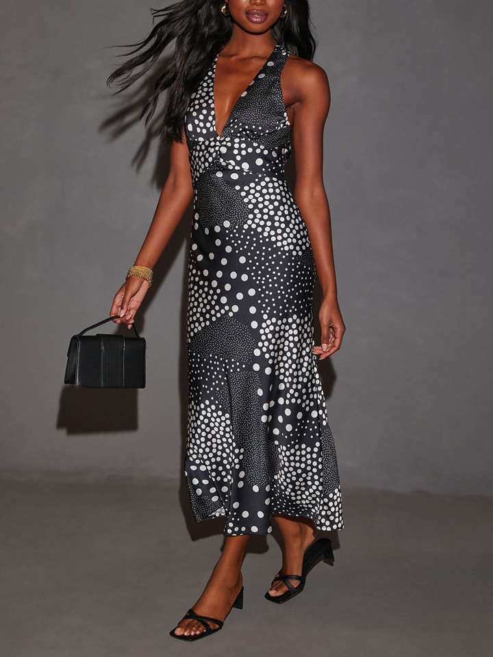 

Длинное платье Milan Kiss, черный/белый