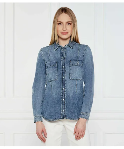 

Джинсовая рубашка Regular fit Patrizia Pepe, синий