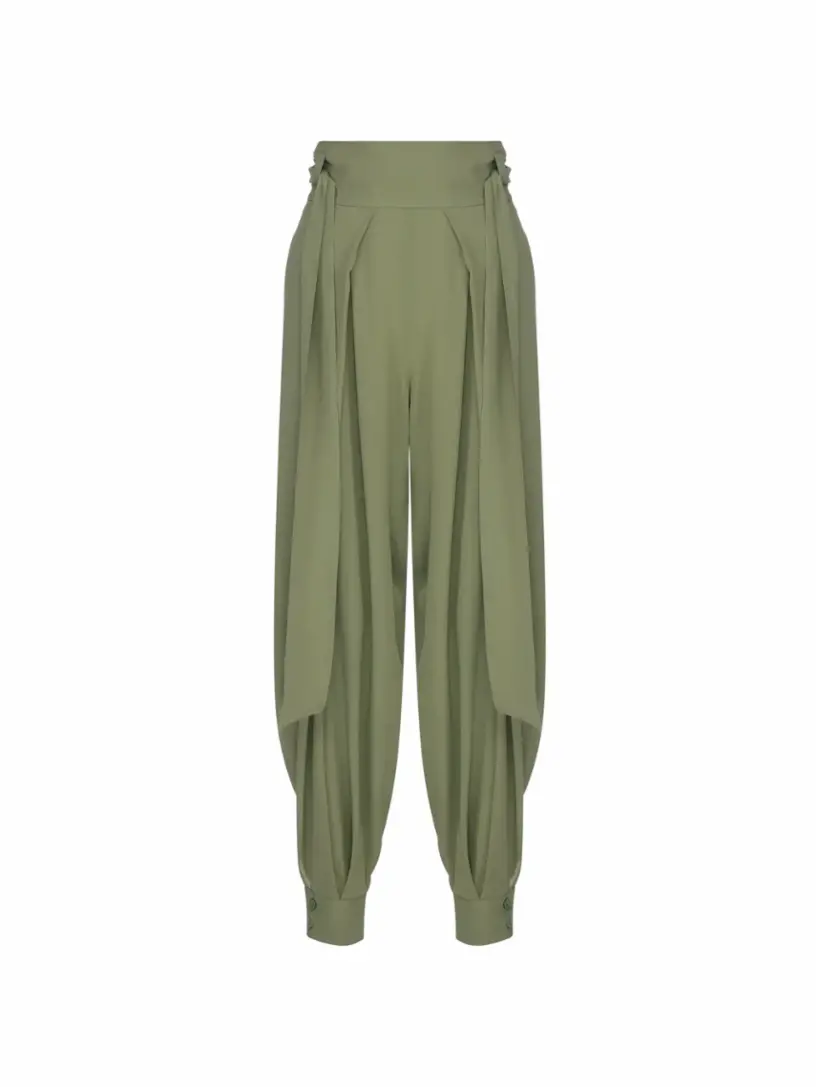 

Джоггеры из крепа Gralan Loro Piana, зелёный