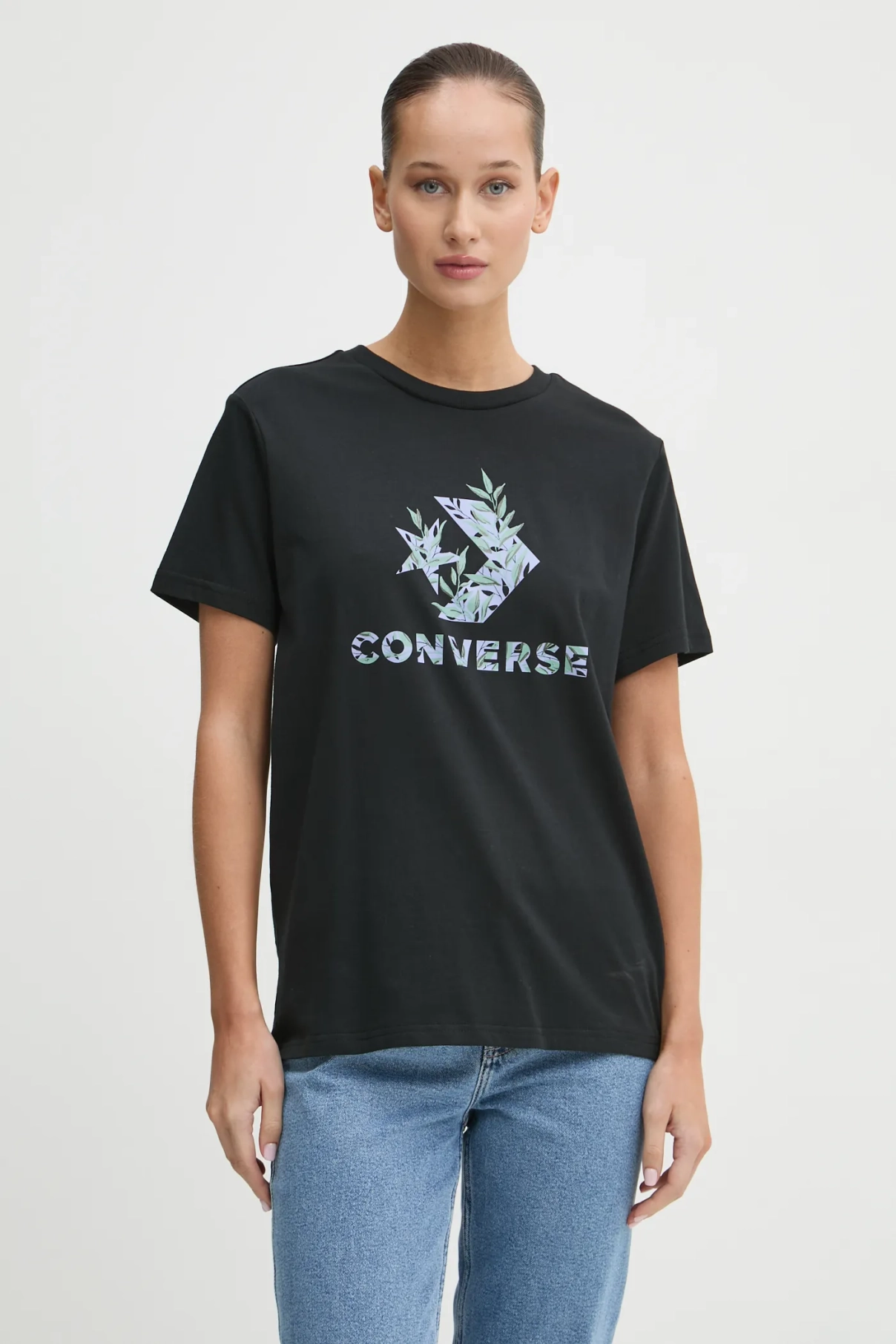 

Хлопковая футболка Converse, черный