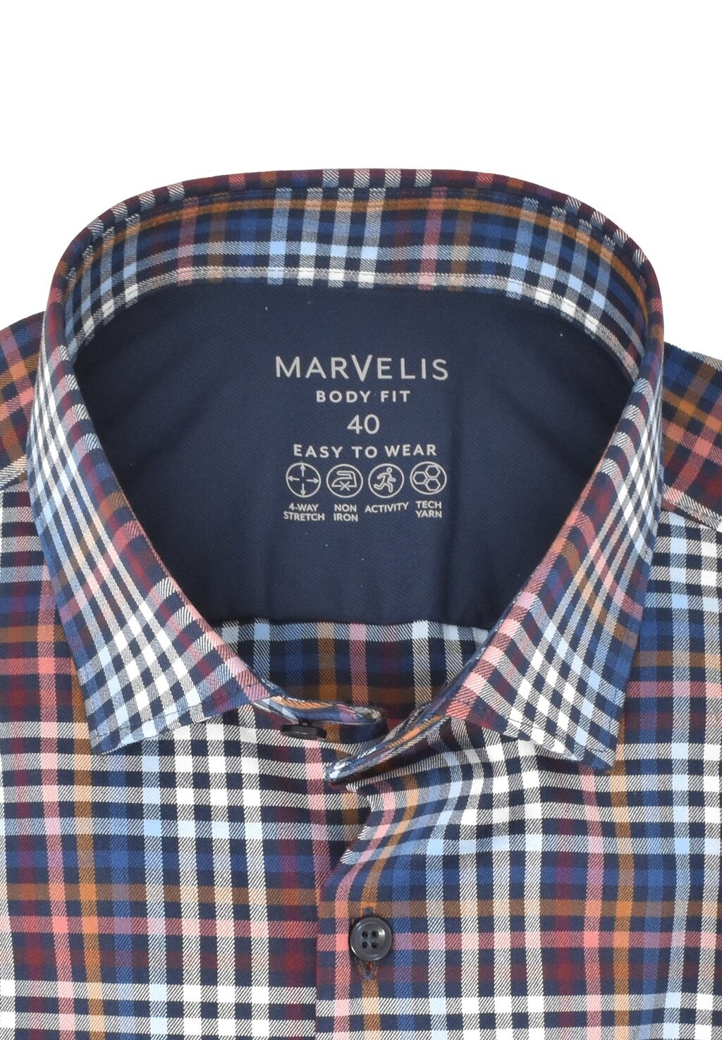 

Рубашка BODY FIT EASY TO WEAR Marvelis, синий