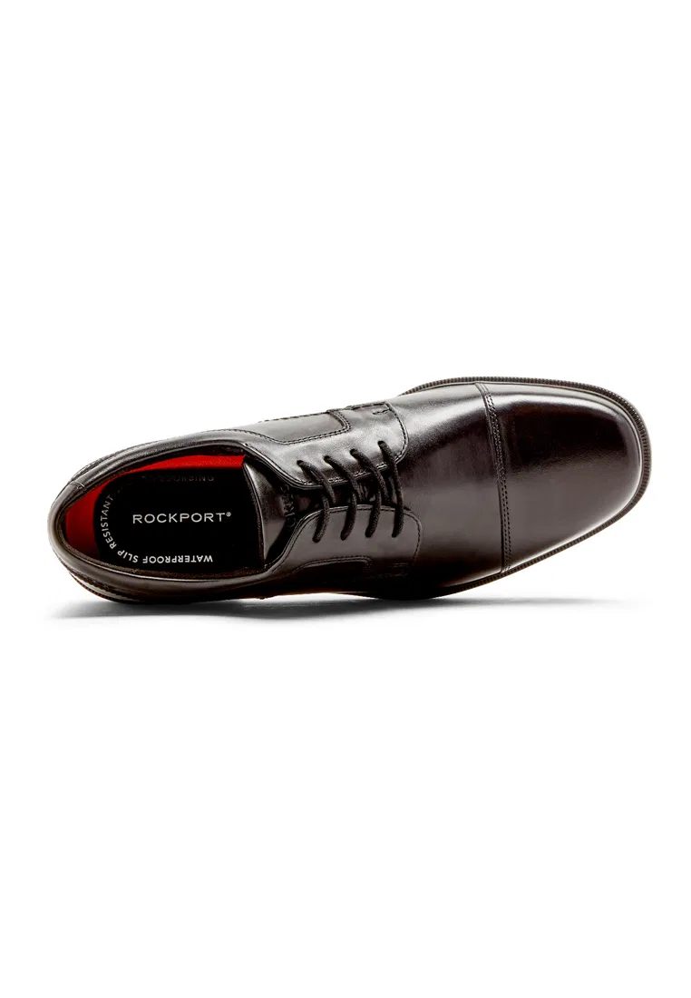 Туфли мужские формальные, Robinsyn WP Cap, черные, ширина W Rockport — фото 3