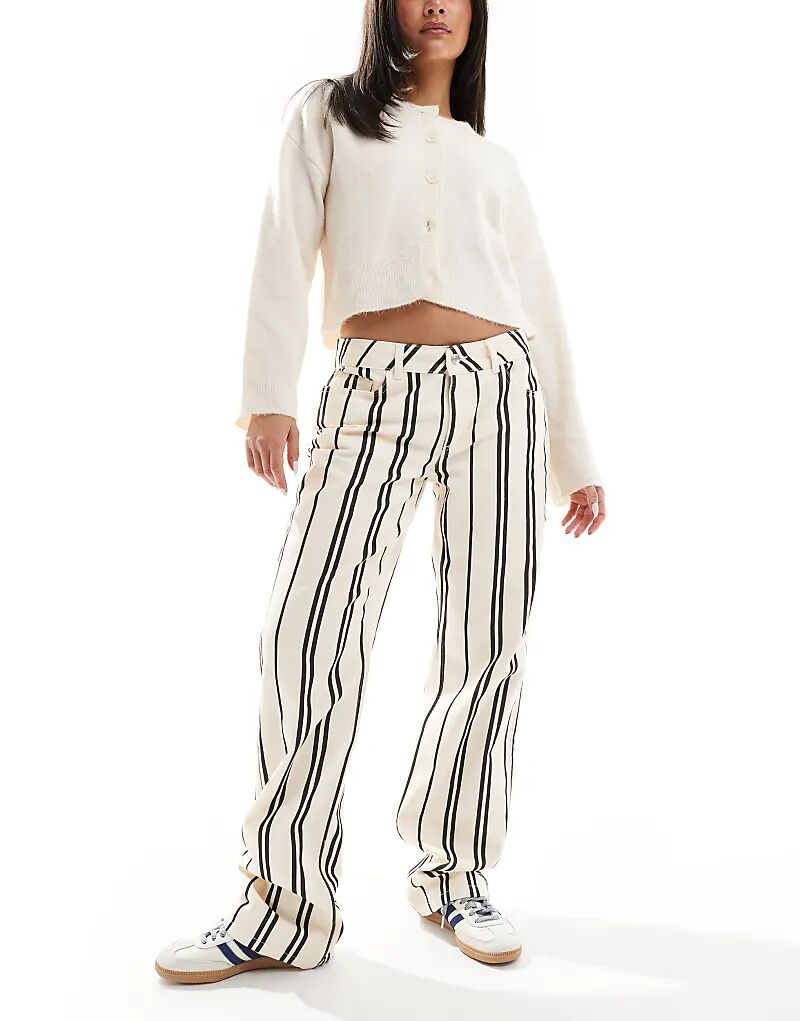 

Джинсы-бочки в монополоску ASOS DESIGN