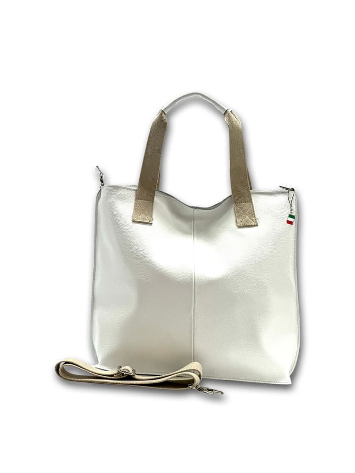 

Кожаная сумка через плечо, сумка-шоппер Florence, белая, около 44 см Florence