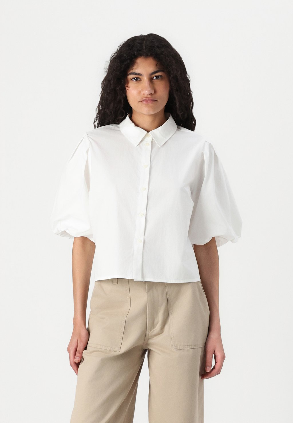 

Блузка на пуговицах ONLTIELLA PUFF SHIRT ONLY, кремовый