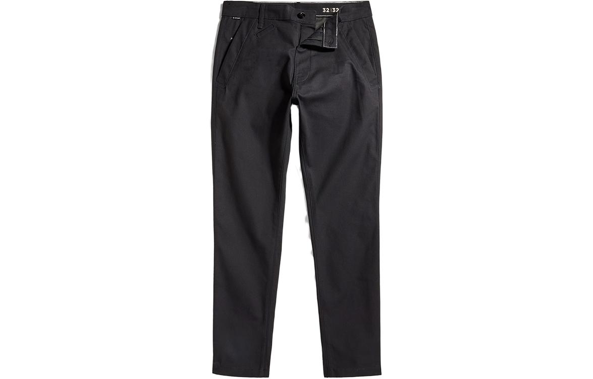 

G-Star Raw Мужские повседневные брюки G STAR RAW, черные с серыми вставками, умеренно зауженного кроя