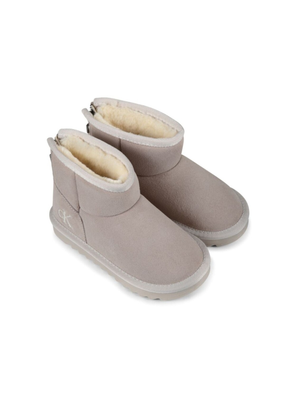 

Ботинки с вышитым логотипом Calvin Klein Kids, нейтральный цвет