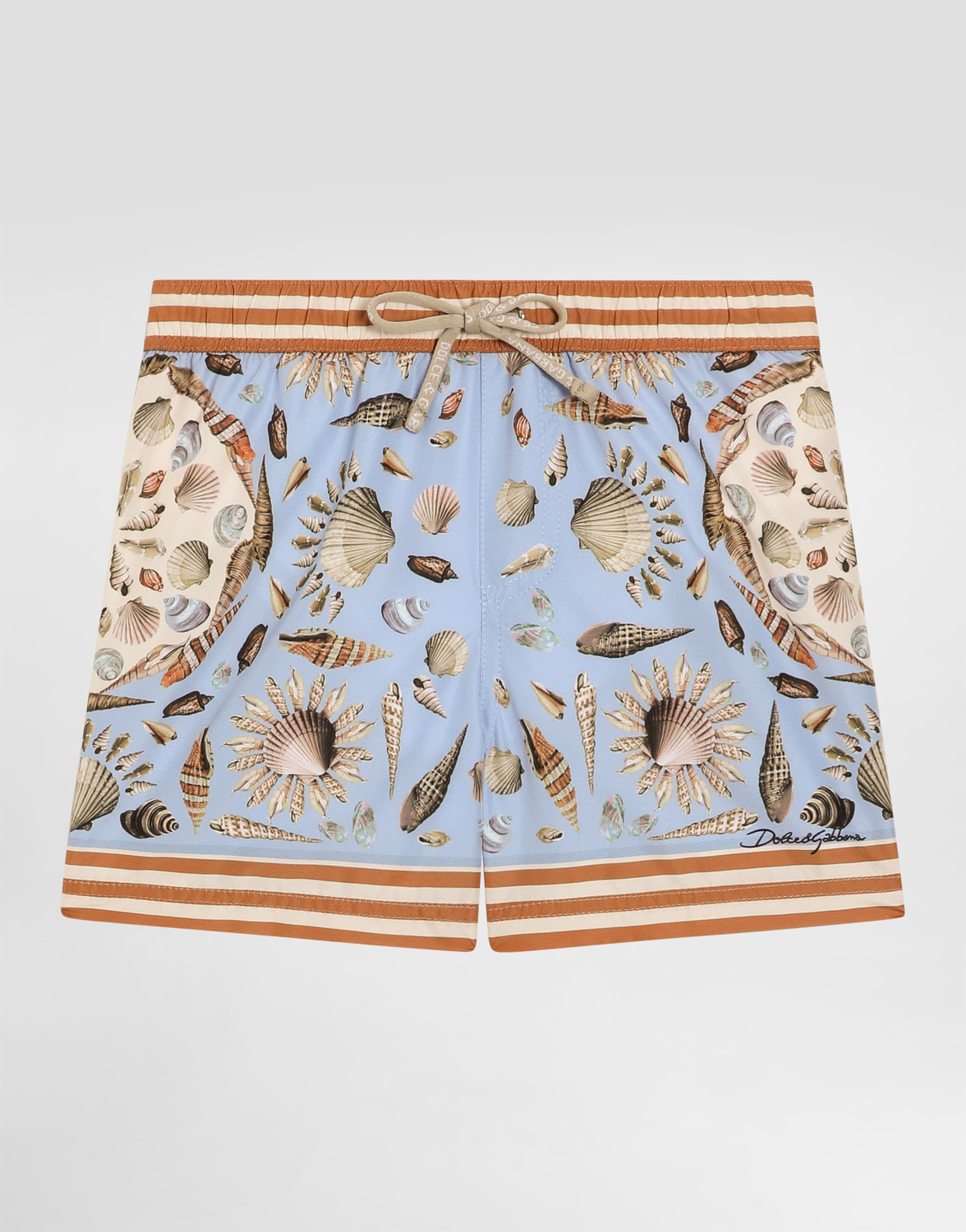 

Средние боксерские шорты из ткани с принтом в виде ракушек Dolce&Gabbana, мультиколор