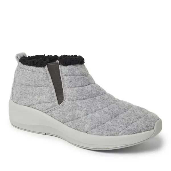 Оригинальные женские ботильоны Comfort by Naomi на танкетке Dearfoams, цвет light grey