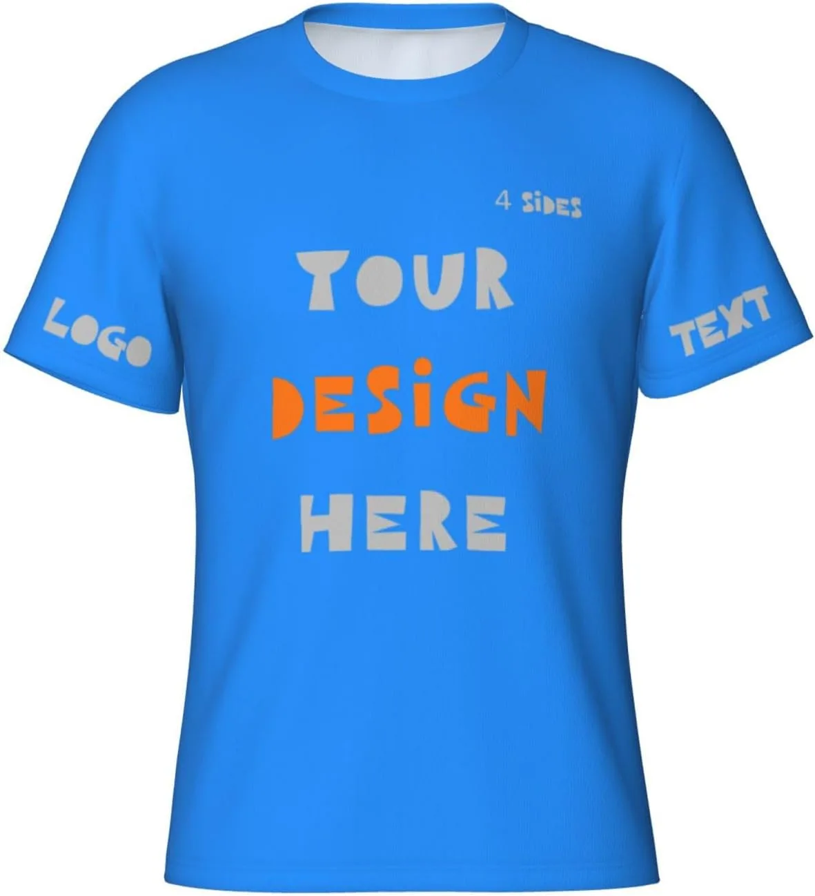 

Футболка с принтом на 4 сторонах