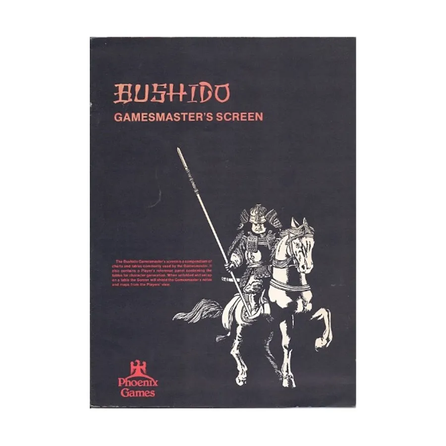 

Бусидо — Экран гейммастера, Role Playing Games (Phoenix Games)