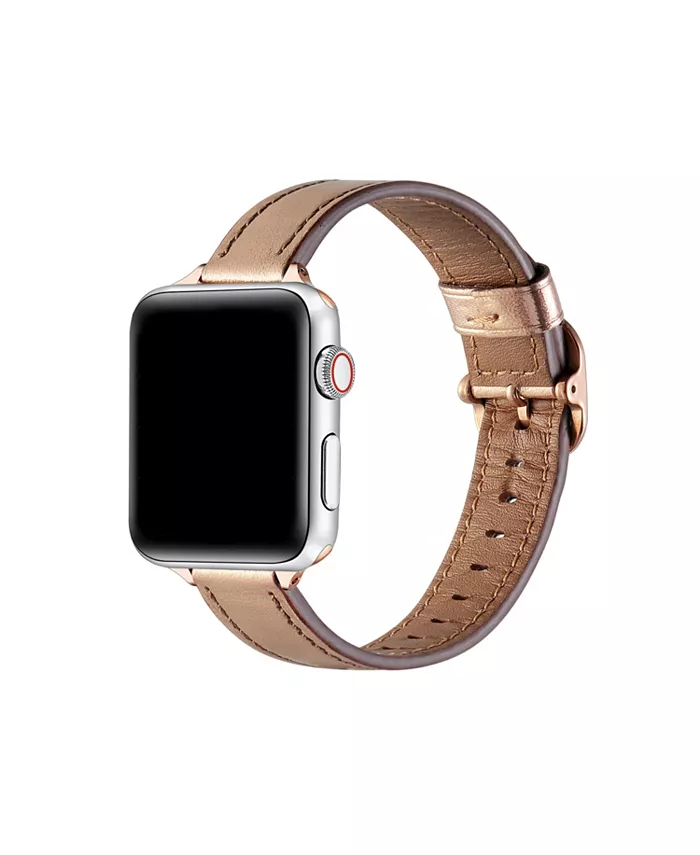 

Кармен металлизированный кожаный ремешок для Apple Watch, подходит для всех моделей Apple Watch Posh Tech