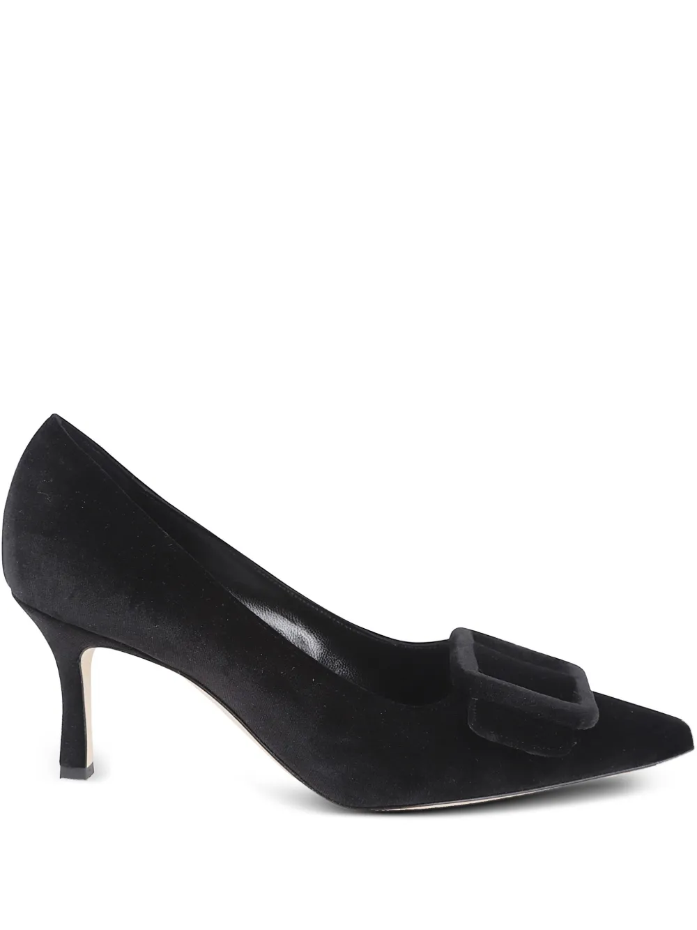 Бархатные туфли Manolo Blahnik, черный