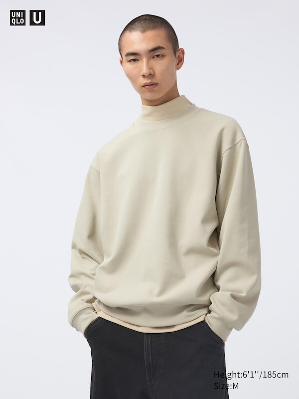 

Хлопковая толстовка airism Uniqlo, бежевый