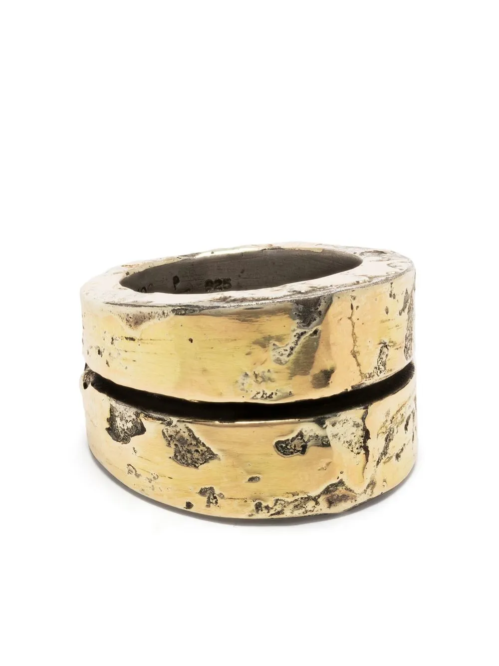 

Позолоченное кольцо Crevice Parts of Four, желтый